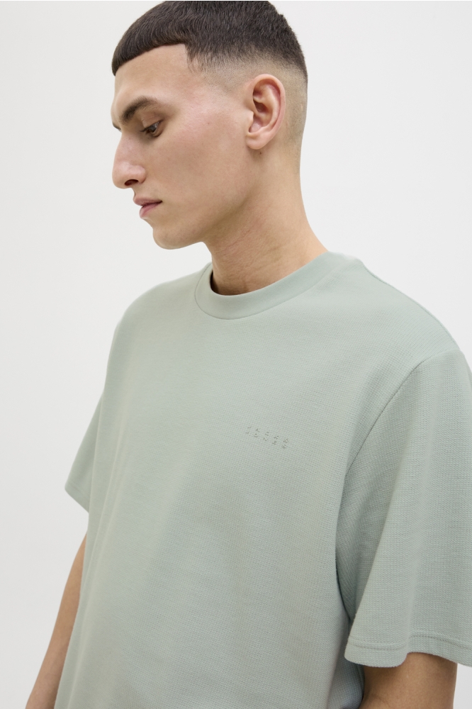 JCOPACER STRUCTURE TEE SS CREW NECK 12279906 AQUA GRAY